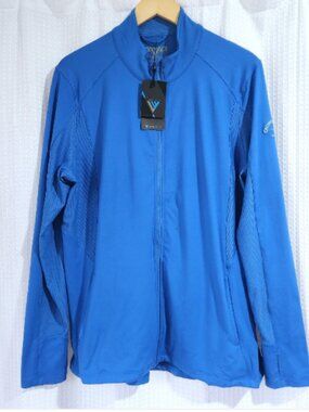 Levelwear Golf Jacket Womens XXL Blue 1/4 Zip Tech Stretch Crowsnest Pass Club